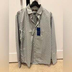 Elegant Gray Checkered Men's Shirt